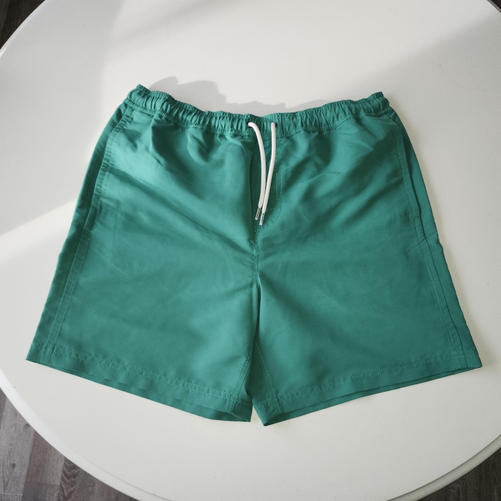 Nwt Coach Signature Magic Print Swim Trunks Deep Orange Men Size Large Green